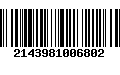 Código de Barras 2143981006802