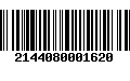 Código de Barras 2144080001620