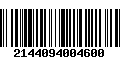 Código de Barras 2144094004600