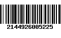 Código de Barras 2144926005225