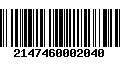 Código de Barras 2147460002040