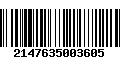 Código de Barras 2147635003605