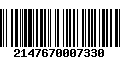 Código de Barras 2147670007330