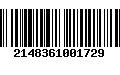 Código de Barras 2148361001729