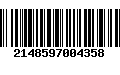 Código de Barras 2148597004358