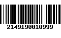 Código de Barras 2149190010999