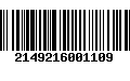 Código de Barras 2149216001109