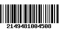 Código de Barras 2149481004508