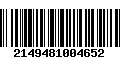 Código de Barras 2149481004652