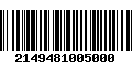 Código de Barras 2149481005000