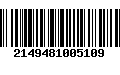 Código de Barras 2149481005109