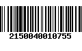 Código de Barras 2150040010755