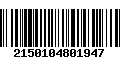 Código de Barras 2150104801947