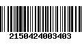 Código de Barras 2150424003403