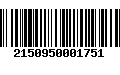 Código de Barras 2150950001751