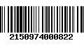 Código de Barras 2150974000822