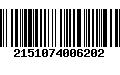 Código de Barras 2151074006202