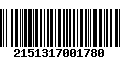 Código de Barras 2151317001780