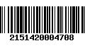 Código de Barras 2151420004708