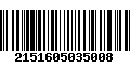 Código de Barras 2151605035008