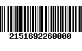 Código de Barras 2151692260000