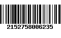 Código de Barras 2152758006235