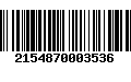 Código de Barras 2154870003536