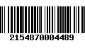 Código de Barras 2154870004489