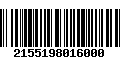 Código de Barras 2155198016000