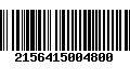 Código de Barras 2156415004800