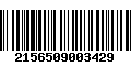 Código de Barras 2156509003429