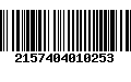 Código de Barras 2157404010253