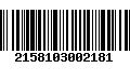 Código de Barras 2158103002181