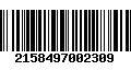 Código de Barras 2158497002309