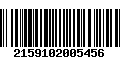 Código de Barras 2159102005456