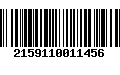 Código de Barras 2159110011456