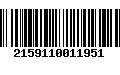 Código de Barras 2159110011951