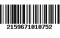 Código de Barras 2159671010752