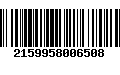 Código de Barras 2159958006508