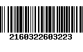 Código de Barras 2160322603223