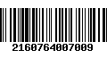 Código de Barras 2160764007009