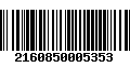 Código de Barras 2160850005353