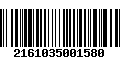 Código de Barras 2161035001580