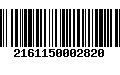 Código de Barras 2161150002820