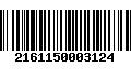 Código de Barras 2161150003124