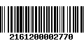 Código de Barras 2161200002770