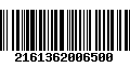 Código de Barras 2161362006500