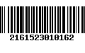 Código de Barras 2161523010162