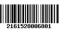 Código de Barras 2161528006801