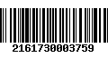 Código de Barras 2161730003759